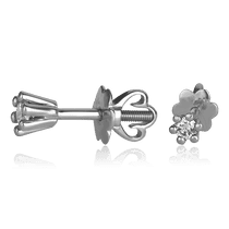 обзорное фото Золотые серьги с бриллиантами 024668  Золотые серьги с бриллиантами