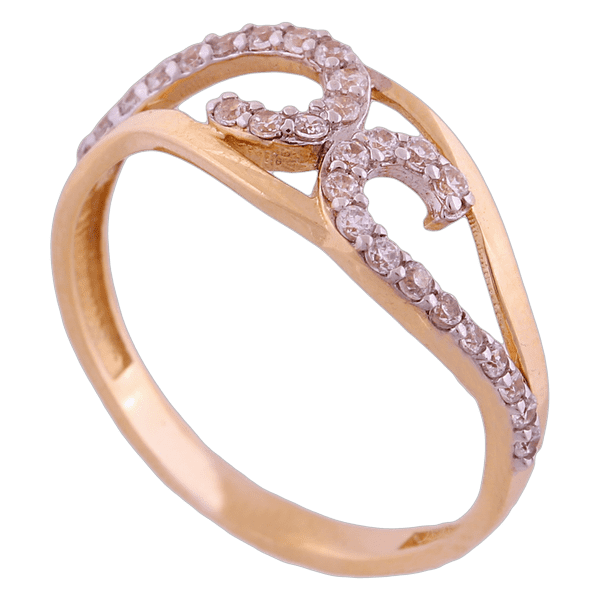 Золотое кольцо с цирконием 151575 детальное изображение ювелирного изделия Золотые кольца с фианитом