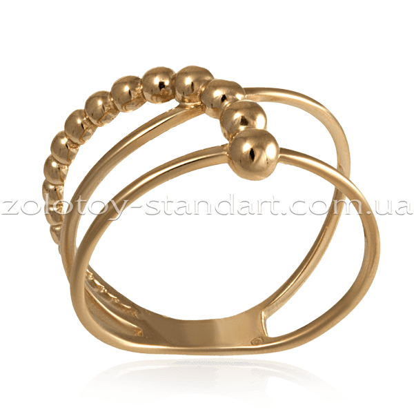 Золотое кольцо с шариками 300397 детальное изображение ювелирного изделия Золотые кольца без вставок