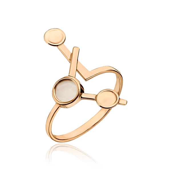 кольцо золотое с перламутром кольцо золотое с перламутром