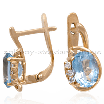 обзорное фото Золотые серьги с топазом 513290 Золотые серьги с топазом обзорное фото Золотые серьги с топазом 513290  Золотые серьги с топазом