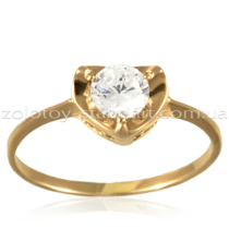 обзорное фото Золотое кольцо 319  Золотые кольца с фианитом