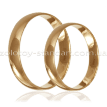 обзорное фото Золотое обручальное кольцо 00С  Классические обручальные кольца из золота