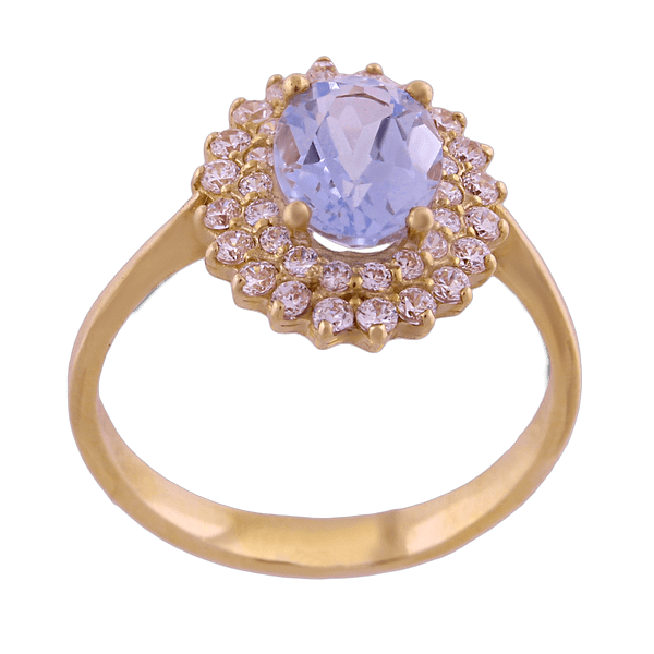 Золотое кольцо с топазом 310033 детальное изображение ювелирного изделия Золотые кольца с топазом