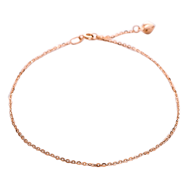 Анклет из красного золота Сердечко 032886 детальное изображение ювелирного изделия Золотые браслеты на ногу Анклет из красного золота Сердечко 032886 детальное изображение ювелирного изделия Золотые браслеты на ногу