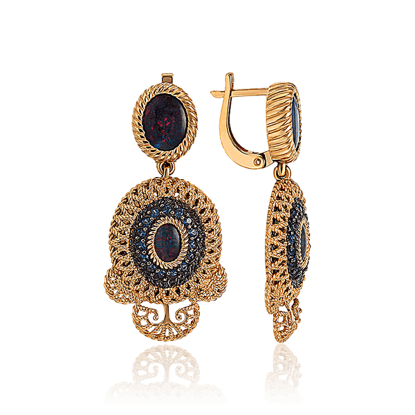 золотые серьги с опалом золотые серьги с опалом