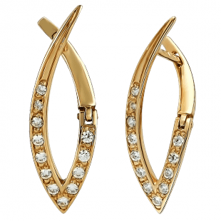 Золоті сережки з цирконієм 1,3,0677 детальне зображення ювелірного виробу