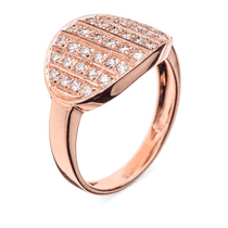 обзорное фото Золотое кольцо с бриллиантами R0702  Золотые кольца с бриллиантами
