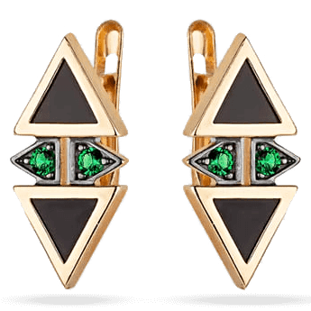 Золотые серьги с агатом и нанокристаллами 030008 детальное изображение ювелирного изделия Золотые серьги с агатом Золотые серьги с агатом и нанокристаллами 030008 детальное изображение ювелирного изделия Золотые серьги с агатом