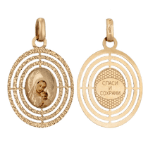 обзорное фото Золотая ладанка 421270 Золотые подвески иконки обзорное фото Золотая ладанка 421270  Золотые подвески иконки