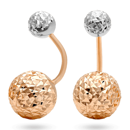 Золотые серьги шарики в белом и красном золоте в стиле Диор 036357 детальное изображение ювелирного изделия Золотые серьги Золотые серьги шарики в белом и красном золоте в стиле Диор 036357 детальное изображение ювелирного изделия Золотые серьги