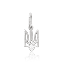 обзорное фото Серебряный подвес Герб Украины 028502  Украинская символика из золота и серебра