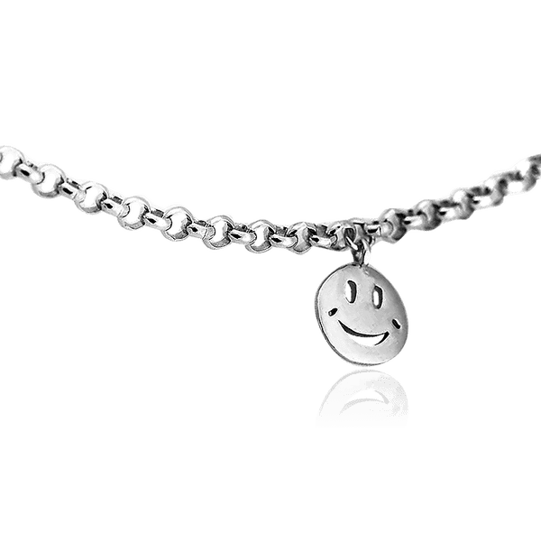 Браслет на ногу в белом золоте с подвесками фото Браслет на ногу в белом золоте с подвесками фото