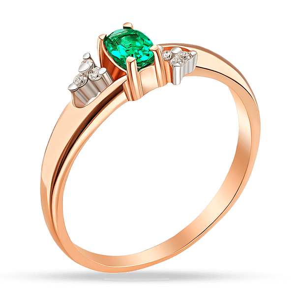 кольцо с изумрудом