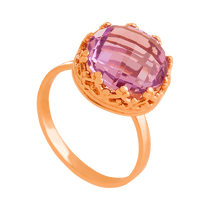 обзорное фото Золотое кольцо с александритом 026547  Золотые кольца с александритом