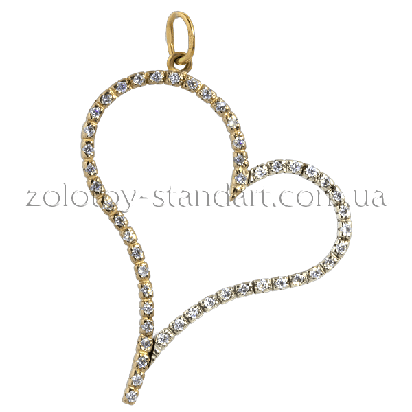 Золотой подвес Сердце 1,4,0183 детальное изображение ювелирного изделия Золотые кулоны с фианитом Золотой подвес Сердце 1,4,0183 детальное изображение ювелирного изделия Золотые кулоны с фианитом
