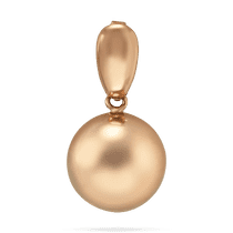 обзорное фото Маленькая золотая подвеска Шарик без вставок 039110  Золотые подвески без камней