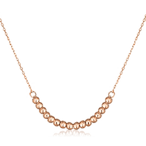 обзорное фото Колье золотое женское Шарики 036965  Золотые цепочки