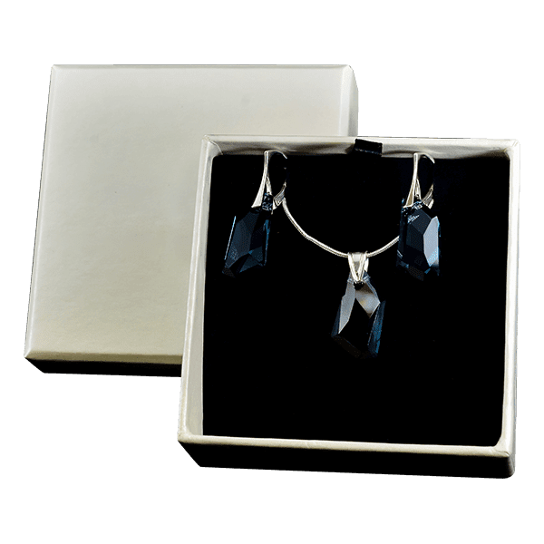 Серебряные серьги Сапфировый кристалл с Кристаллами Сваровски 025983 Серебряные серьги Сапфировый кристалл с Кристаллами Сваровски 025983