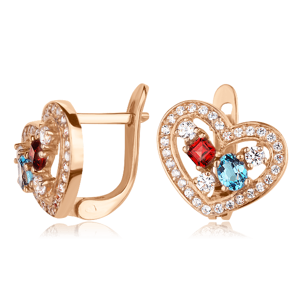 Золоті сережки з топазом 522368 детальне зображення ювелірного виробу