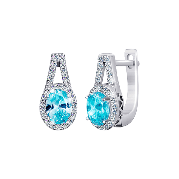 Серебряные серьги с фианитом 025591 детальное изображение ювелирного изделия Серебряные серьги с камнями Серебряные серьги с фианитом 025591 детальное изображение ювелирного изделия Серебряные серьги с камнями