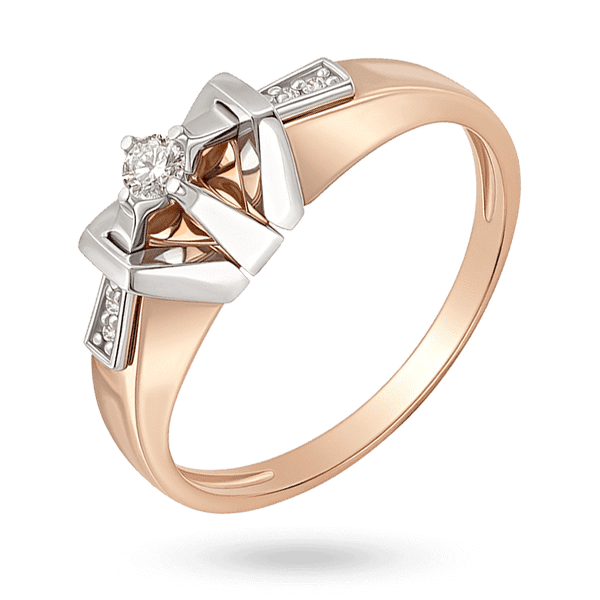 Золотое кольцо с бриллиантом круглой огранки в геометрической оправе из белого золота 040867 детальное изображение ювелирного изделия Золотые кольца с бриллиантами Золотое кольцо с бриллиантом круглой огранки в геометрической оправе из белого золота 040867 детальное изображение ювелирного изделия Золотые кольца с бриллиантами