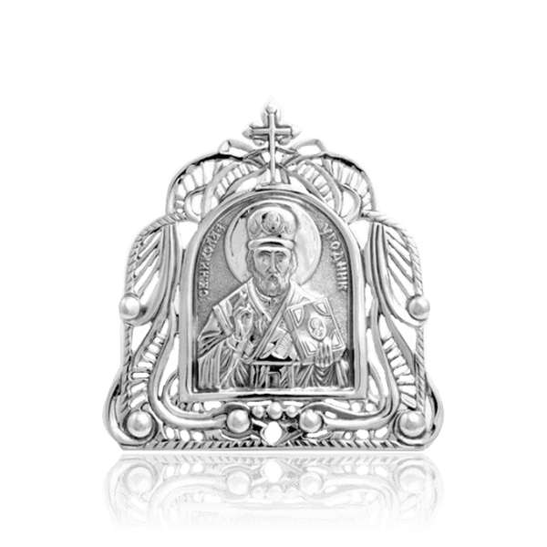 Икона Николай Угодник из серебра 035951 детальное изображение ювелирного изделия Иконы серебро Икона Николай Угодник из серебра 035951 детальное изображение ювелирного изделия Иконы серебро