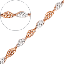 обзорное фото Золотой браслет Ребека 42001  Золотой браслет Ребека