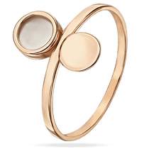 обзорное фото Золотое кольцо с вставкой перламутр 034639 Золотые кольца с перламутром обзорное фото Золотое кольцо с вставкой перламутр 034639  Золотые кольца с перламутром