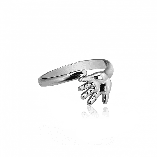 Срібна каблучка у формі ручки немовляти 026182 детальне зображення ювелірного виробу Срібна каблучка у формі ручки немовляти 026182 детальне зображення ювелірного виробу