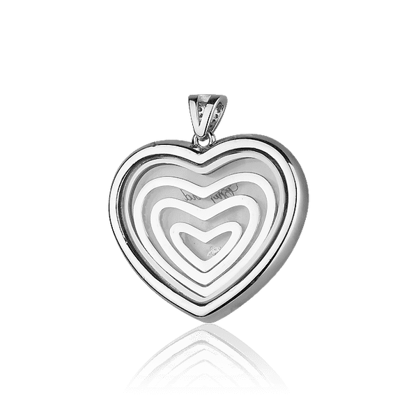 Серебряный подвес с фианитами в стиле Chopard  Серебряный подвес с фианитами в стиле Chopard