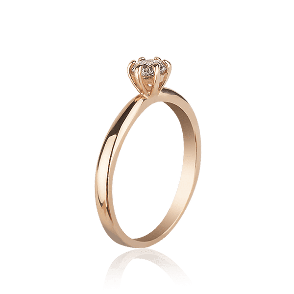 Помолвочное кольцо с фианитом Помолвочное кольцо с фианитом