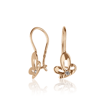 обзорное фото Золотые серьги с цирконием 1,3,0525  Серьги с камнями