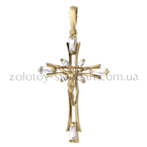 обзорное фото Золотой крест с цирконием 1,4.0402  Золотые крестики