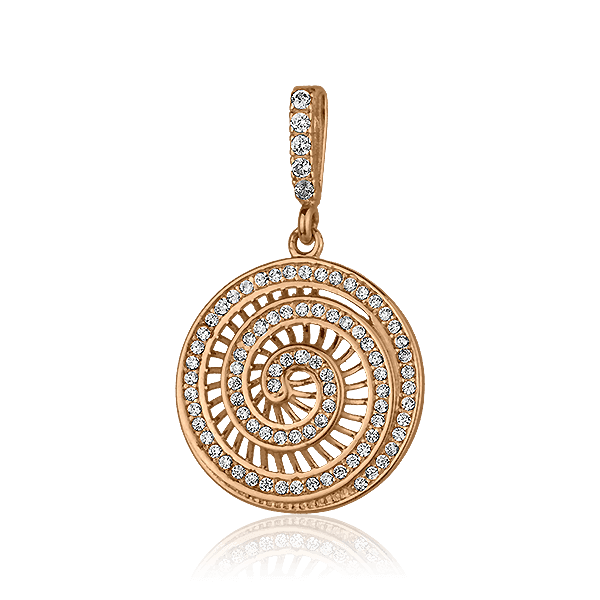 Золотий кулон з фіанітами 023630 детальне зображення ювелірного виробу Золотий кулон з фіанітами 023630 детальне зображення ювелірного виробу