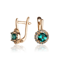 обзорное фото Золотые серьги с кварцем 029743 Золотые серьги с кварцем обзорное фото Золотые серьги с кварцем 029743  Золотые серьги с кварцем