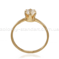 обзорное фото Золотое кольцо 11855  Золотые кольца для помолвки с цирконием