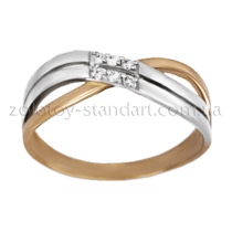 обзорное фото Золотое кольцо с бриллиантами 11742  Золотые кольца с бриллиантами