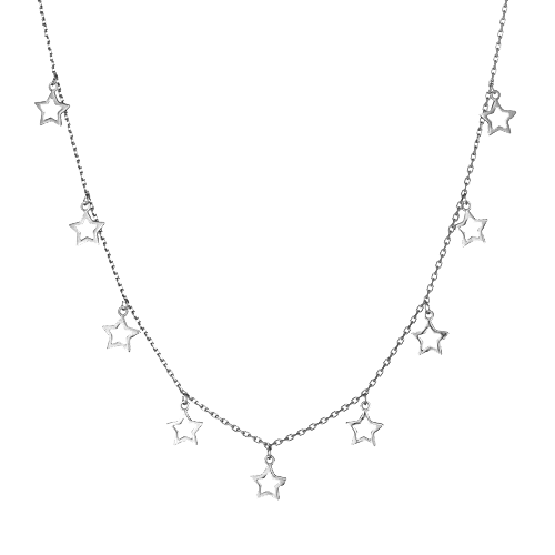 Браслет на ногу из белого золота 585 с подвесками Звездочки 032272 детальное изображение ювелирного изделия Золотые браслеты на ногу Браслет на ногу из белого золота 585 с подвесками Звездочки 032272 детальное изображение ювелирного изделия Золотые браслеты на ногу