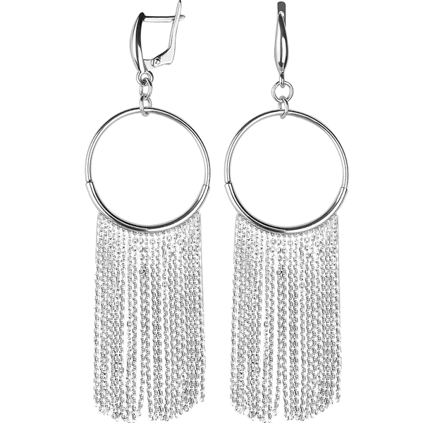 Длинные серебряные серьги с цепочками Водоспад 032251 детальное изображение ювелирного изделия Серебряные серьги без вставок Длинные серебряные серьги с цепочками Водоспад 032251 детальное изображение ювелирного изделия Серебряные серьги без вставок