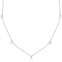 обзорное фото Колье в белом золоте с монетками 039137  Золотое колье без камней