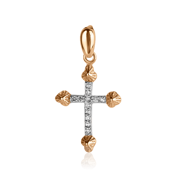 Золотой крестик с бриллиантами s3996 детальное изображение ювелирного изделия Декоративные золотые крестики Золотой крестик с бриллиантами s3996 детальное изображение ювелирного изделия Декоративные золотые крестики