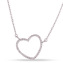 обзорное фото Золотое колье Сердце с бриллиантами 038791 Золотое колье с бриллиантами обзорное фото Золотое колье Сердце с бриллиантами 038791  Золотое колье с бриллиантами