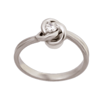 обзорное фото Кольцо Цветок с цирконием 800548  Золотые кольца для помолвки с цирконием