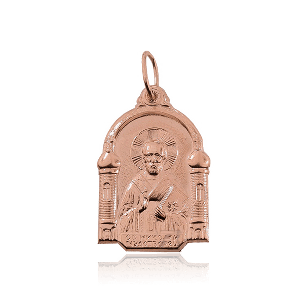 Золотая ладанка Святой Николай 028883 детальное изображение ювелирного изделия Золотые подвески иконки Золотая ладанка Святой Николай 028883 детальное изображение ювелирного изделия Золотые подвески иконки