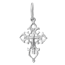 обзорное фото Серебряный крестик П2/029  Серебряные подвески крестики