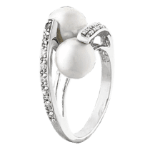 обзорное фото Серебряное кольцо К2ЖФ/409  Серебряные кольца со вставками