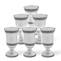 обзорное фото Набор серебряных рюмок для ликера (6 шт) с гравировкой 033165 Наборы столового серебра обзорное фото Набор серебряных рюмок для ликера (6 шт) с гравировкой 033165  Наборы столового серебра