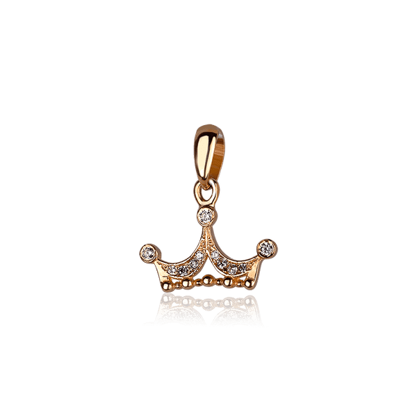 Золотой кулон Корона с фианитами 030775 детальное изображение ювелирного изделия Золотые кулоны с фианитом Золотой кулон Корона с фианитами 030775 детальное изображение ювелирного изделия Золотые кулоны с фианитом