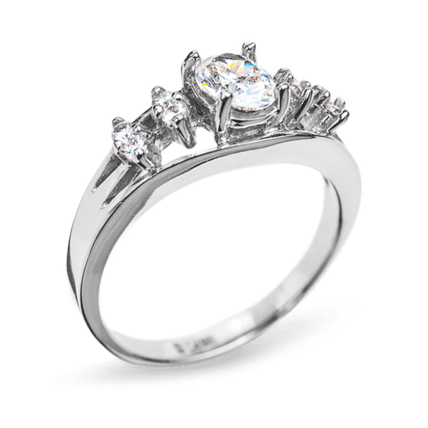 Золотое кольцо с бриллиантами R0103 детальное изображение ювелирного изделия Золотые кольца с бриллиантами